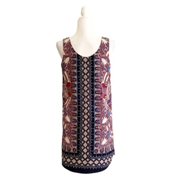 Lila Rose Dress Floral Paisley Print Sleeveless Shift Summer Tank Dress Size 2 - Picture 3 of 14